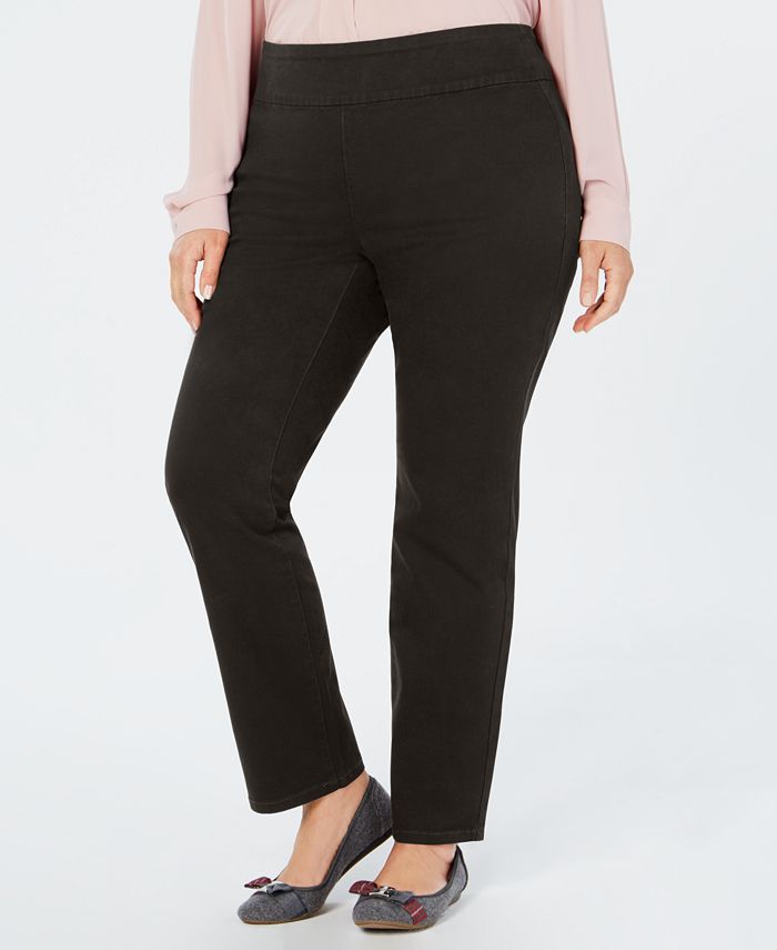 Charter Club Plus Size Cambridge Pull-On Pants, Created for Macy's - Macy's