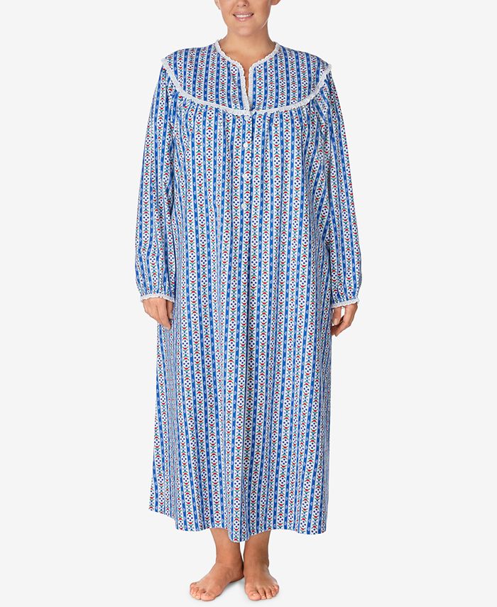 Lanz of Salzburg Plus Size Cotton Printed Nightgown Macy's