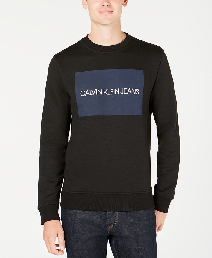 Calvin Klein Jeans INSTITUTIONAL LOGO SWEATSHIRT Black - Free delivery
