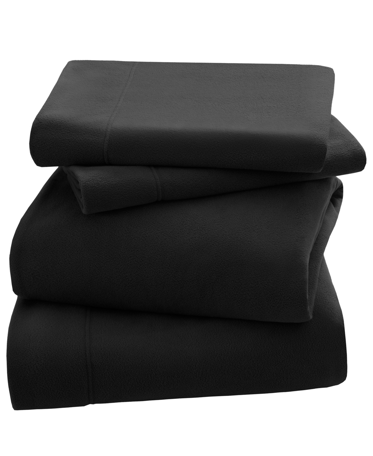 Jla Home Closeout!  Peak Performance 3m-scotchgard Micro-fleece 3-pc. Sheet Set, Twin In Black