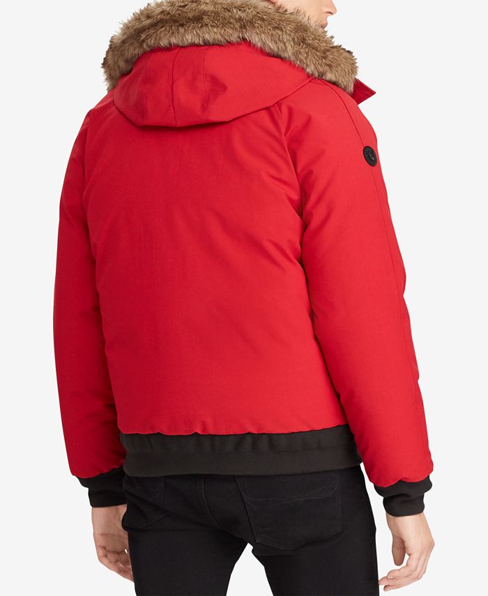 Polo Ralph Lauren Men's FauxFur Hooded Bomber Down Jacket Macy's