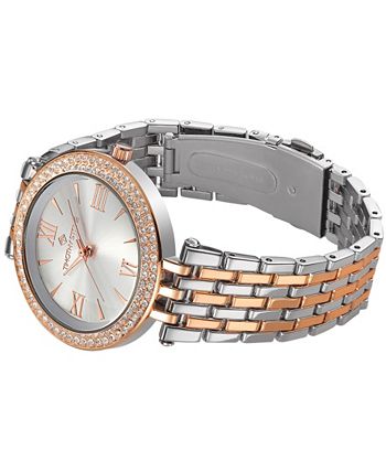 Timothy Stone Women s Burst Roman Numeral Crystal Two Tone