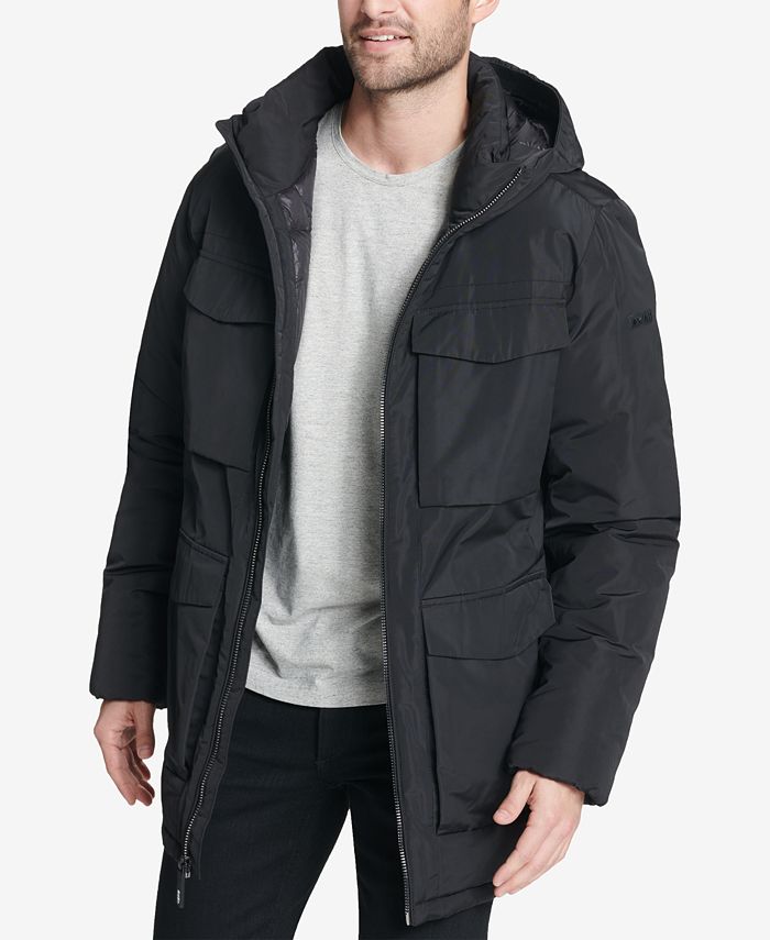 DKNY Men's Four-Pocket Full-Zip Hooded Parka, Created for Macy's - Macy's