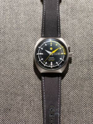 Rado  Men's Swiss Automatic Tradtition Captain Cook MKIII Black Fabric Strap Watch 46.8mm, Created for Macy's 