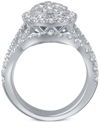 3-Pc. Diamond Pear Cluster Bridal Set (2 ct. t.w.) in 14k White Gold