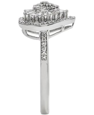 Diamond Heart Cluster Ring (1/2 ct. t.w.) in 14k White , Yellow or Rose Gold