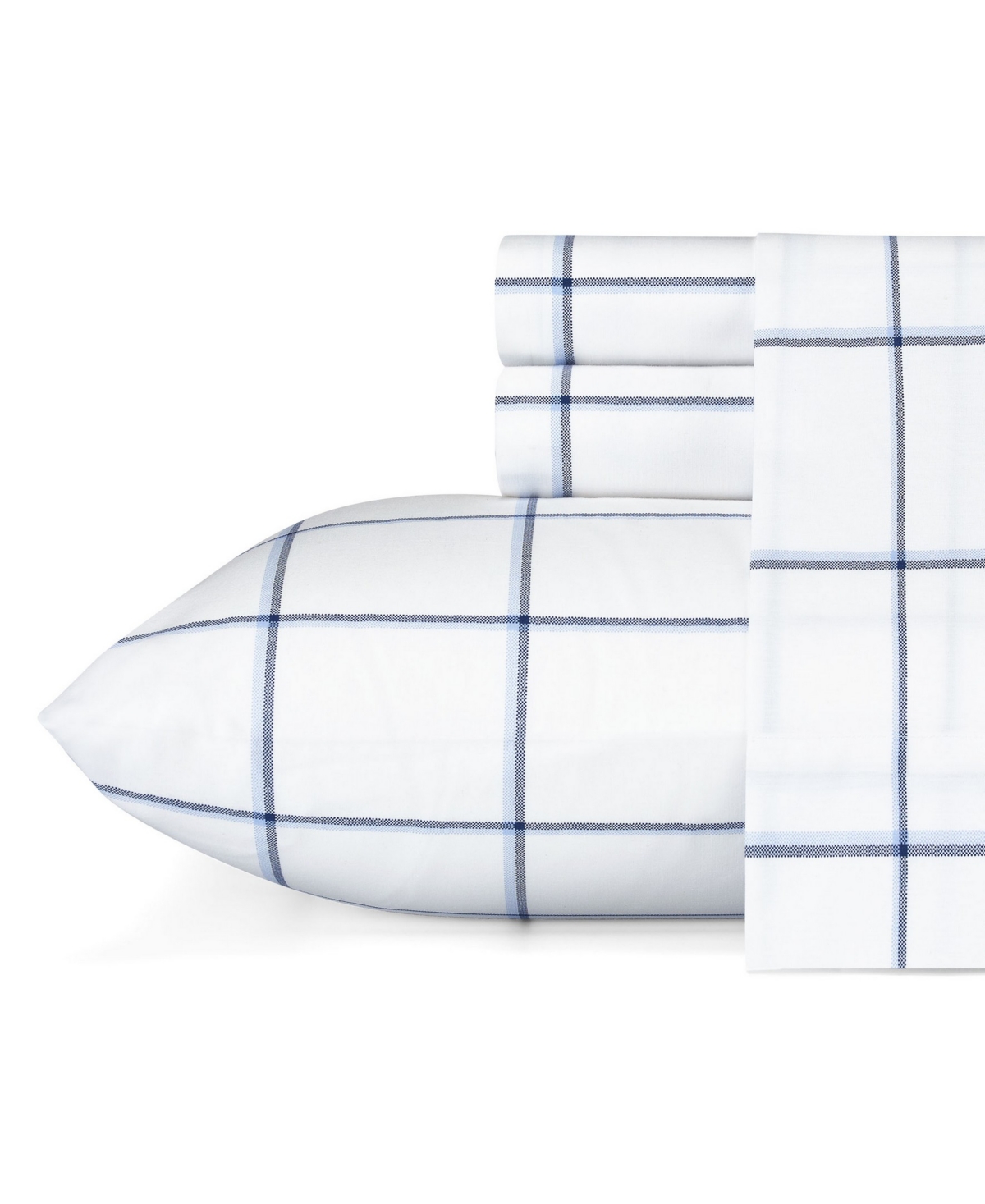 Shop Nautica Plot Cotton Percale 4-piece Sheet Set, Full In Dark Blue