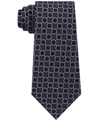 Calvin Klein - Men's Quatrefoil Medallion Slim Silk Tie
