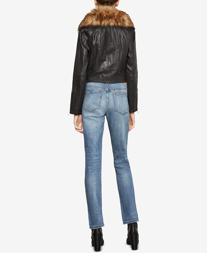 BCBGMAXAZRIA Kaylee Leather Biker Jacket Macy s