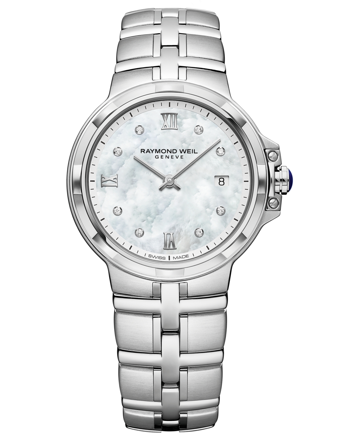 Raymond Weil Women's Swiss Parsifal Diamond-accent Stainless Steel Bracelet Watch 30mm