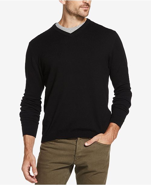 Weatherproof Vintage Men's Cotton Cashmere V-Neck Sweater - Sweaters ...