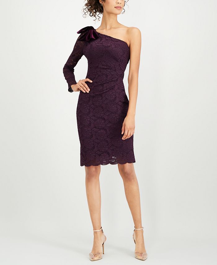 Jessica Howard OneShoulder Lace Dress Macy's
