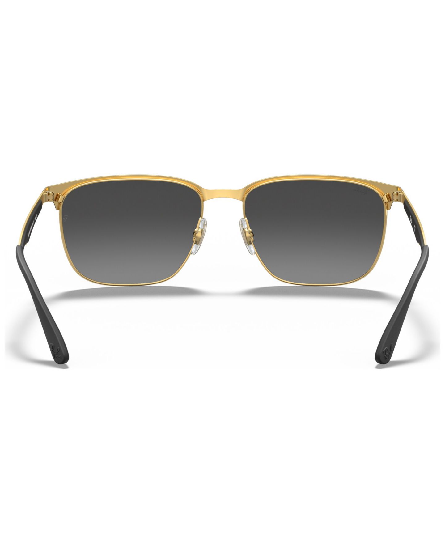 Женские солнцезащитные очки Ray-Ban Sunglasses, RB3569, цвет: Золотой чёрный / Серый серебряный градиентный — фото 5