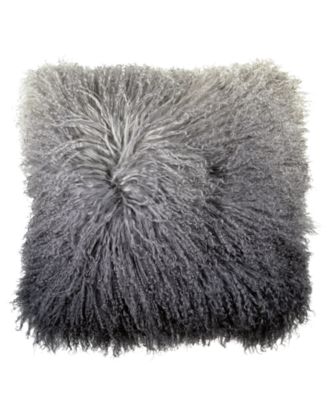 Michael Aram - Charcoal Dip Dye Curly Sheepskin Pillow