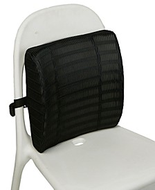 Memory Foam Lumbar Support Back Cushion with Mesh Cover, Black