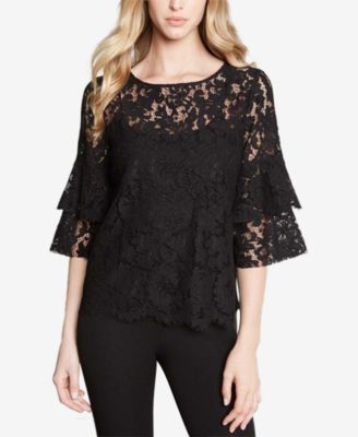 Karen Kane - Lace Ruffle Sleeve Top