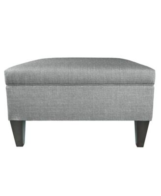 MJL Furniture Designs - MJL Furniture Solid-colored Fabric Organizational Ottoman