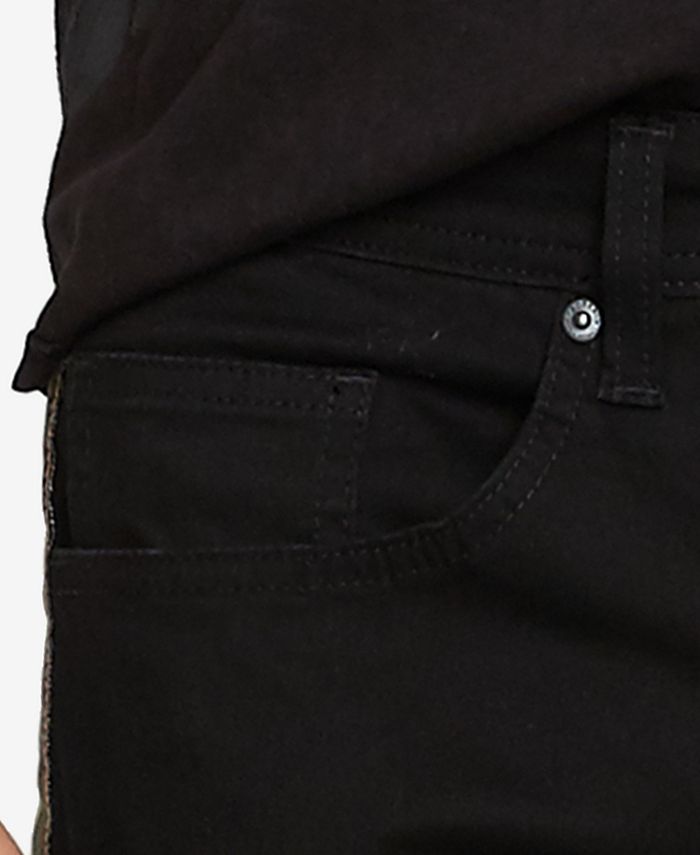Buffalo David Bitton Men's Slim-Fit Camo Side-Stripe Black Jeans - Macy's