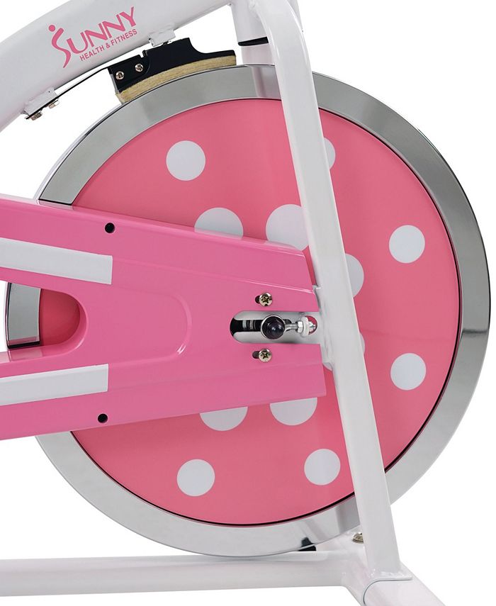 Sunny Health & Fitness Pink Indoor Cycling Bike Macy