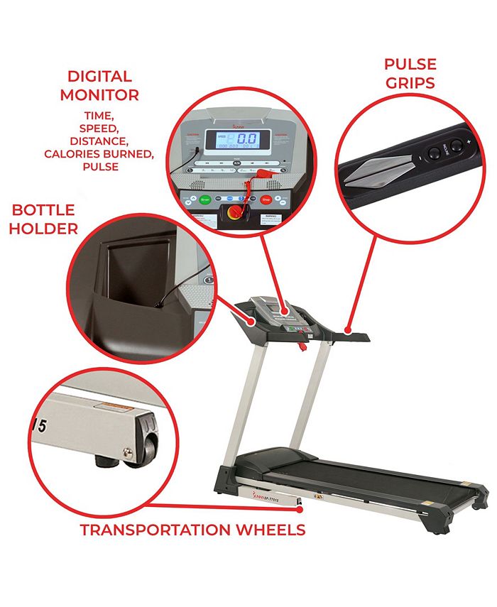 Sunny Health & Fitness SFT7515 Smart Treadmill with Auto Incline