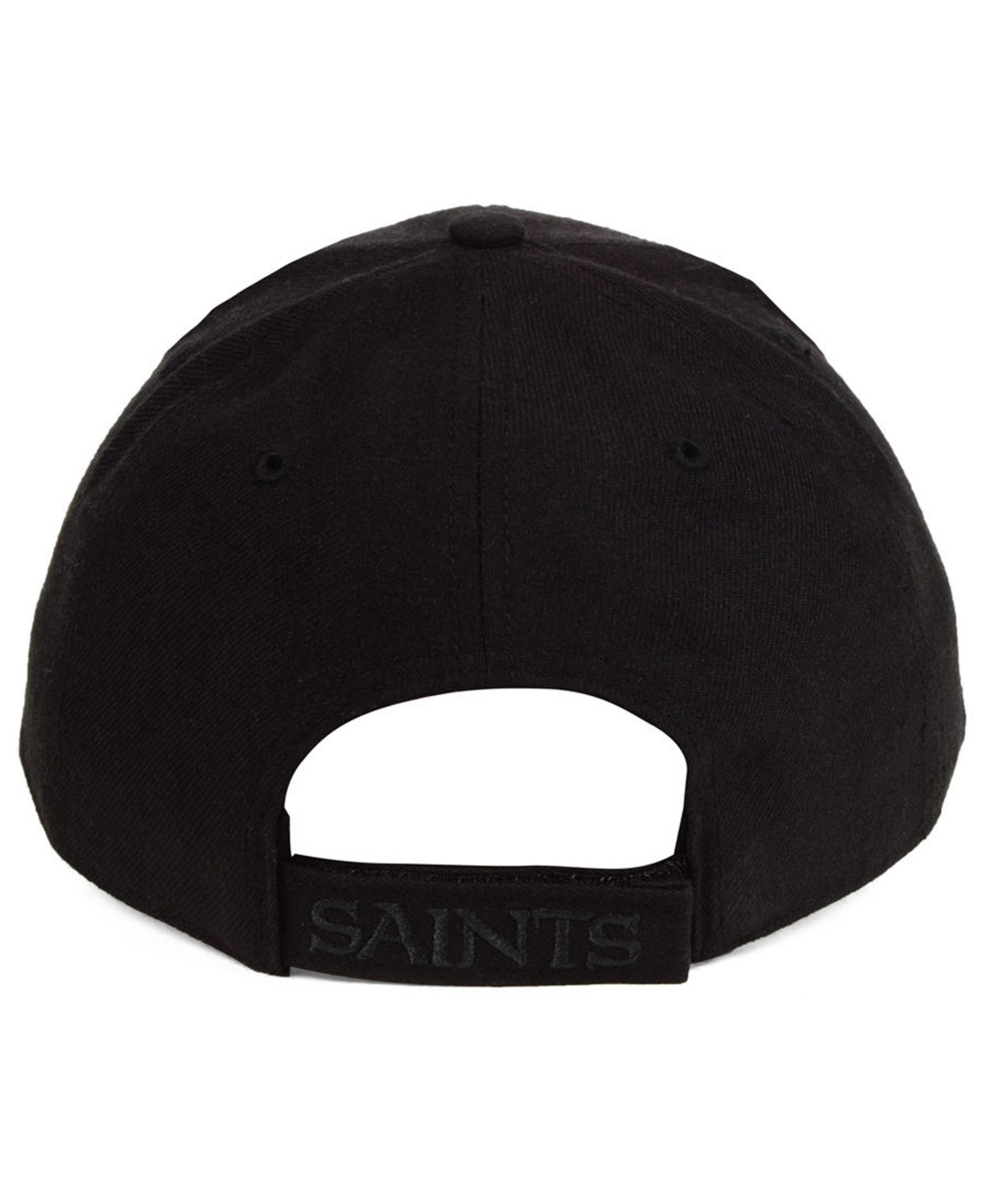 47 Brand New Orleans Saints Black & Black Mvp Strapback Cap In Black,black