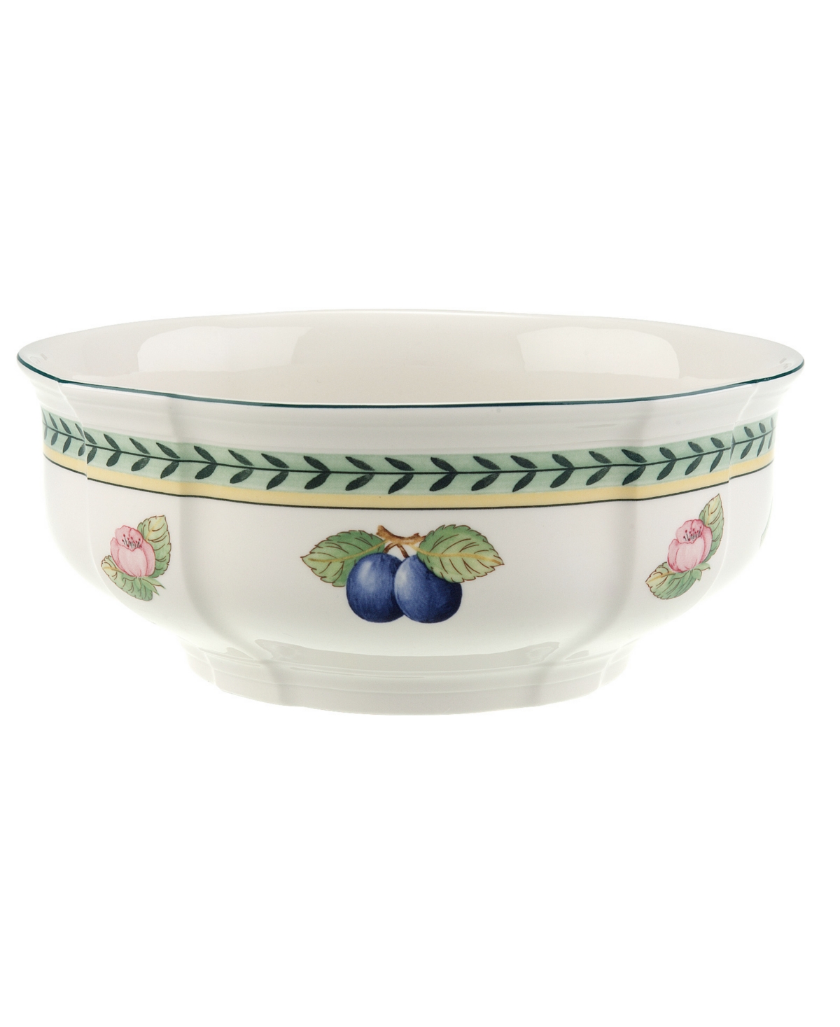 8.25" French Garden Round Vegetable Bowl, Premium Porcelain - Fleurence