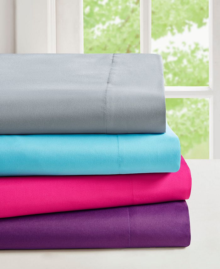 Intelligent Design Microfiber 4PC Twin Sheet Set with Side Storage