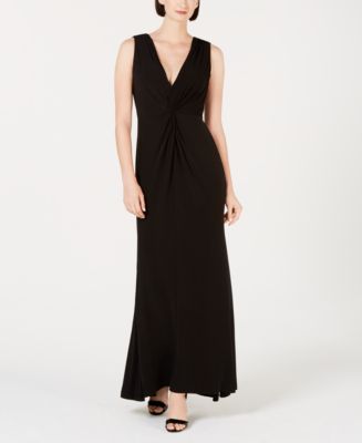 Calvin Klein Knot-Front Gown - Macy's