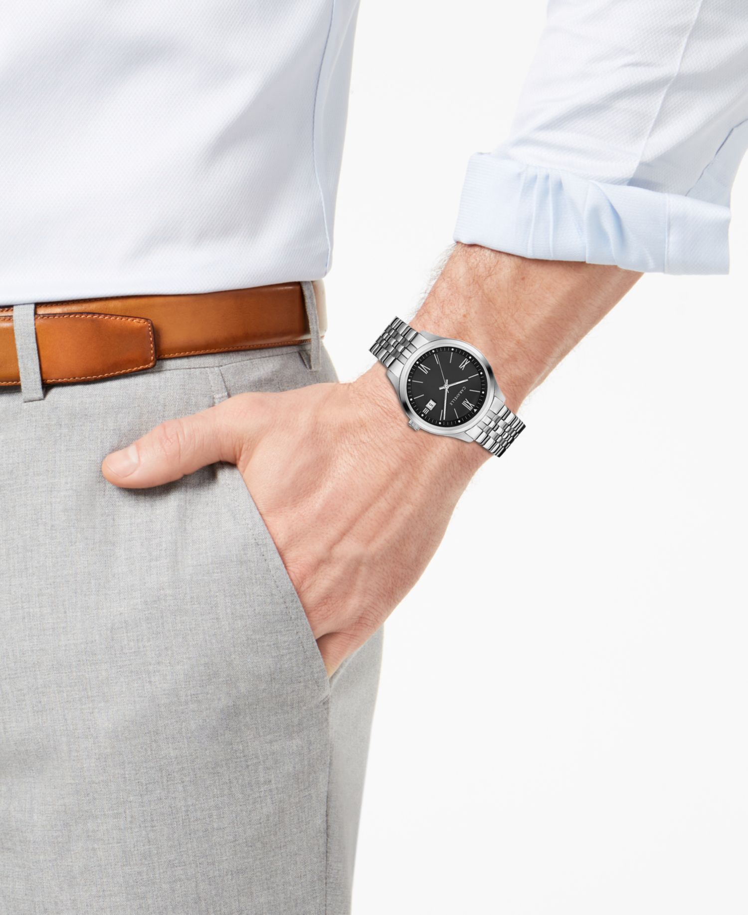 Men's Stainless Steel Bracelet Watch 41mm
