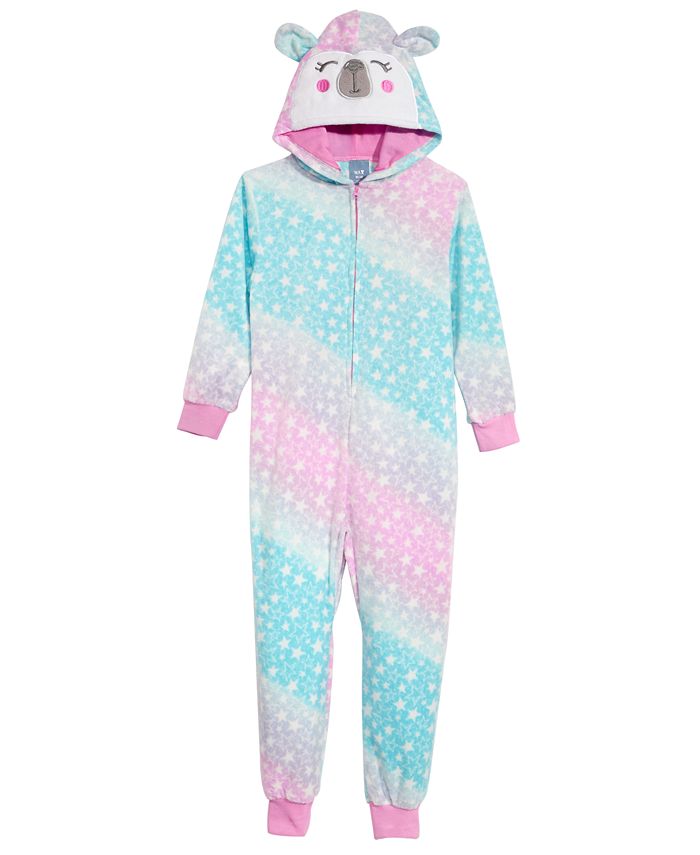 Max & Olivia Big Girls Ombré Bear Hooded Onesie, Created for Macy's ...