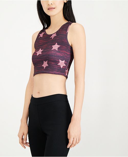 Material Girl Juniors Star Print Sports Bra Created For Macy S