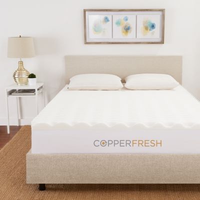 CopperFresh - CopperFresh Wave 4-Inch Foam Mattress Topper
