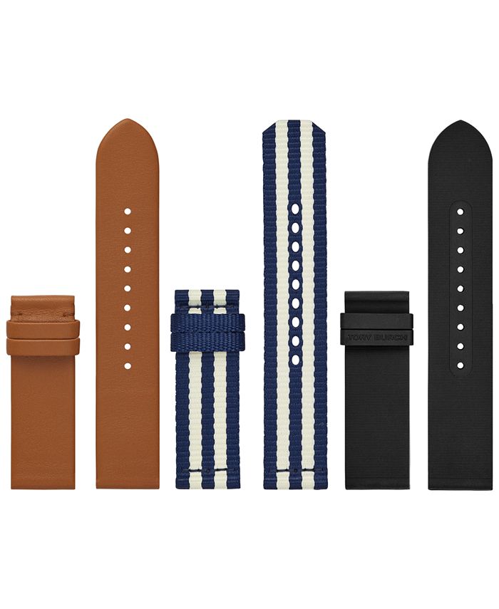 Tory Burch Women's ToryTrack Gigi Luggage Leather Smart Watch Strap