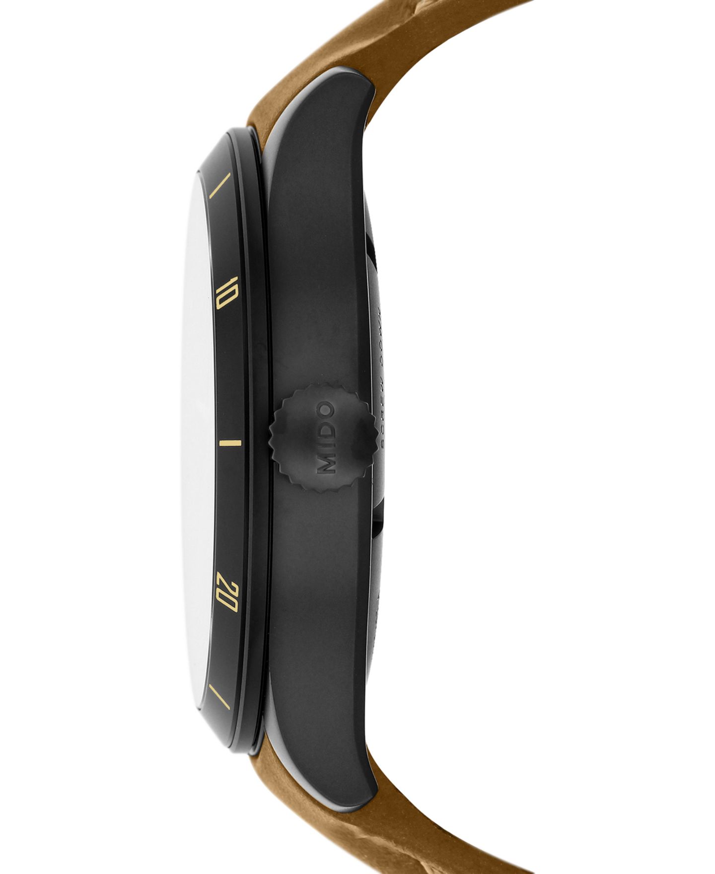 Мужские часы Mido Swiss Automatic Multifort Brown Leather Strap Watch 42mm — фото 3