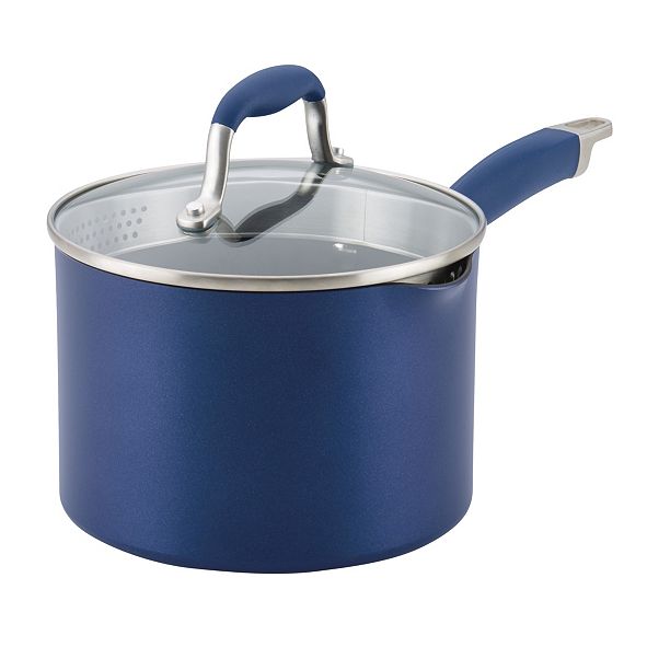 Anolon Advanced Indigo HardAnodized Nonstick 3qt Covered Straining