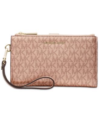 michael kors wristlet double zip