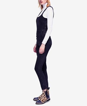 Free people shop scarlet denim jumpsuit