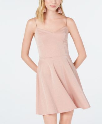 macy's pink sequin dress