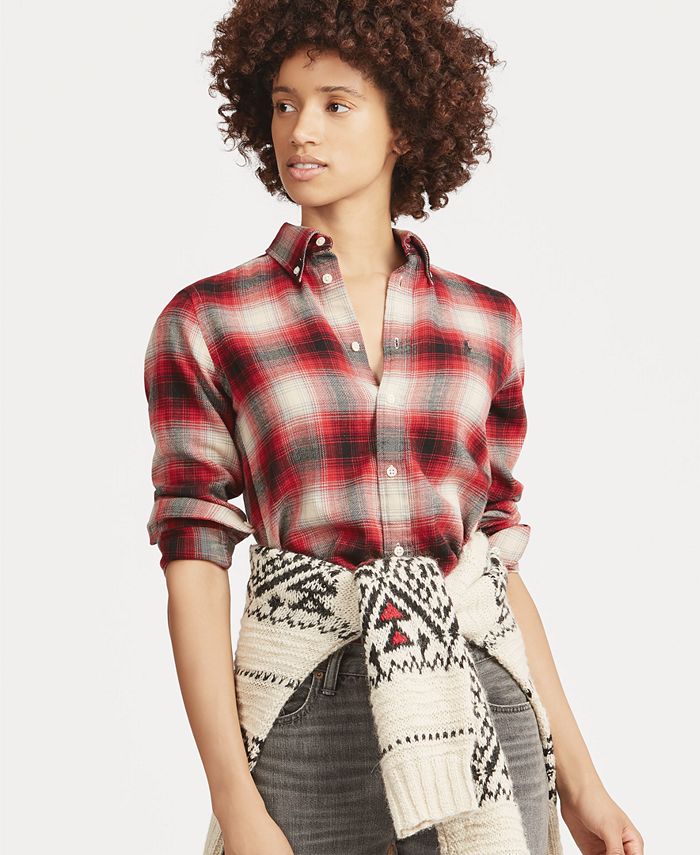 Polo Ralph Lauren Classic Fit Plaid Twill Cotton Shirt Macy's