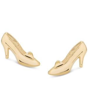 image of Disney Children-s Cinderella Slipper Stud Earrings in 14k Gold