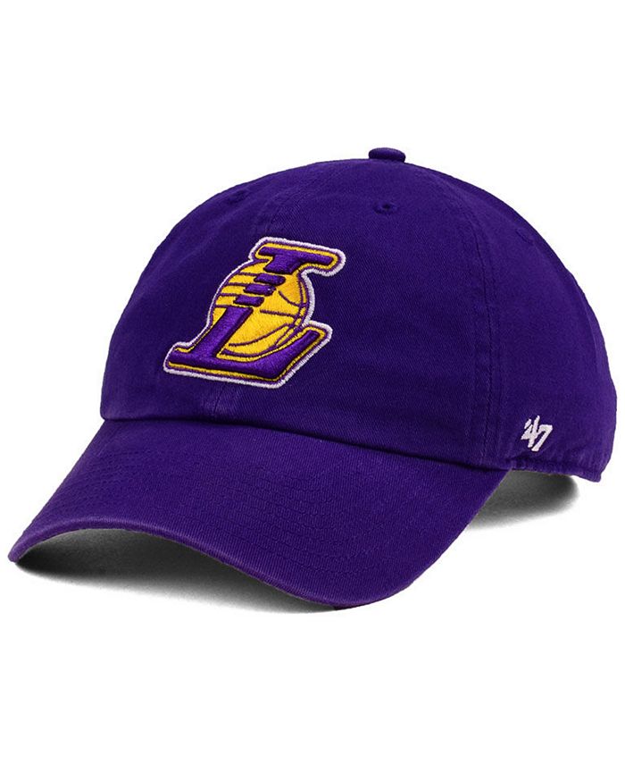 47 Brand Los Angeles Lakers CLEAN UP Strapback Cap Macy s