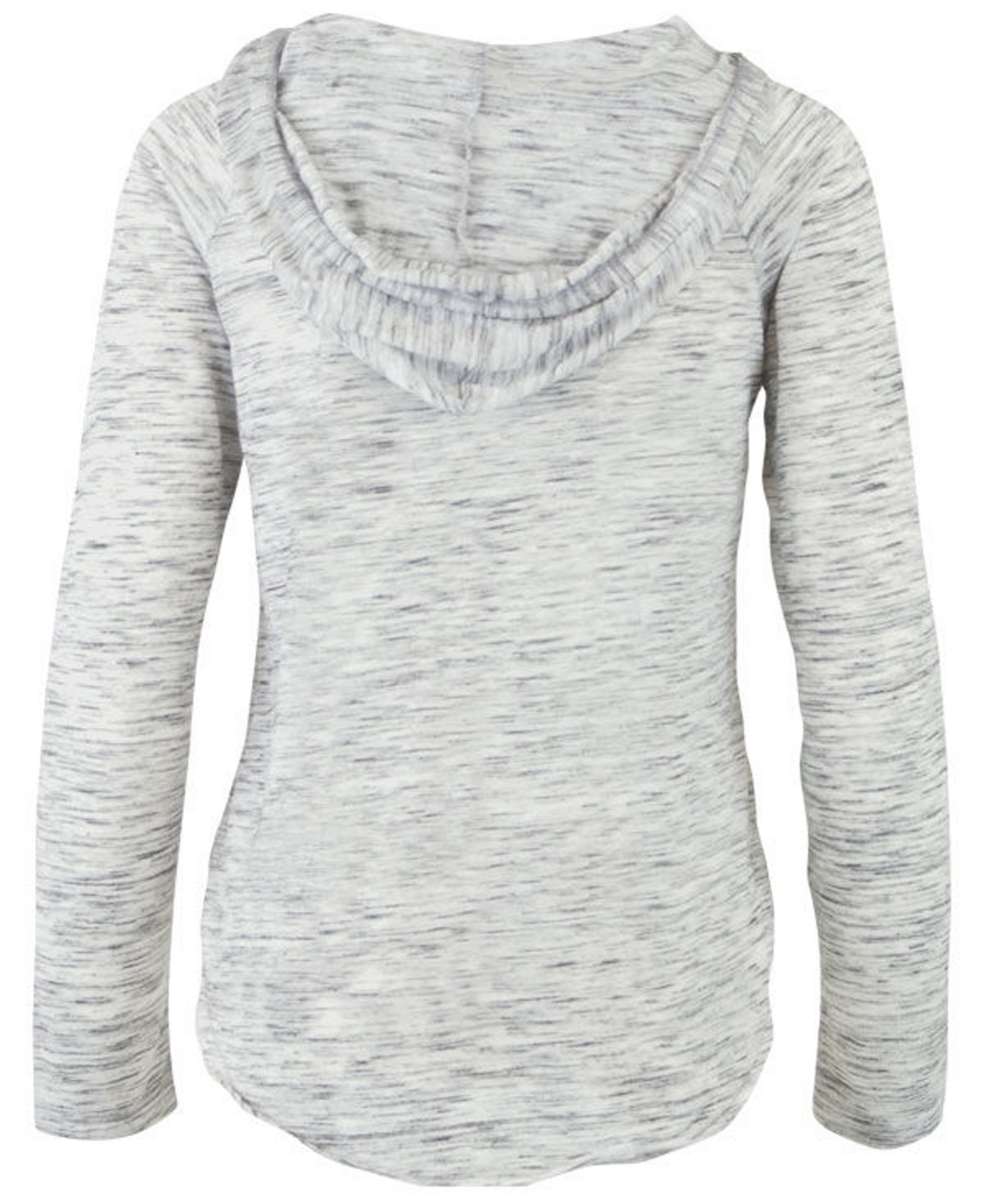 Pressbox Women's Nebraska Cornhuskers Spacedye Lace Up Long Sleeve T-Shirt -Heather