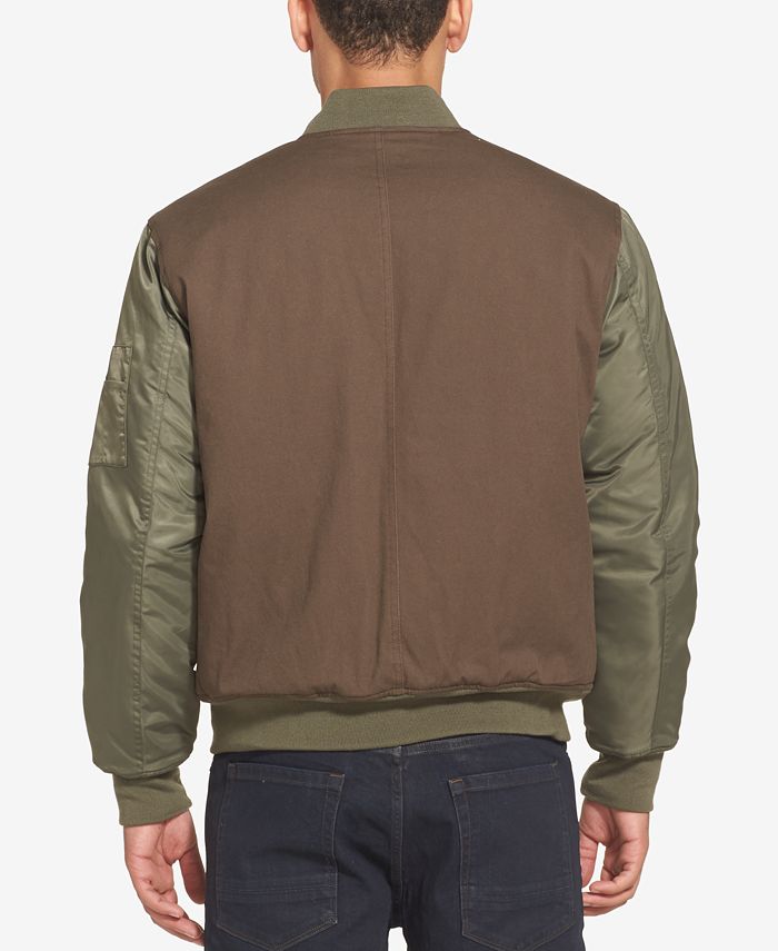 Sean John Men's Mixed Media Bomber Jacket Macy's