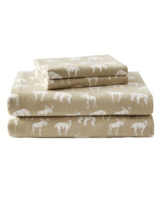 Eddie Bauer Printed Cotton Flannel 4-Pc. Sheet Set, Queen