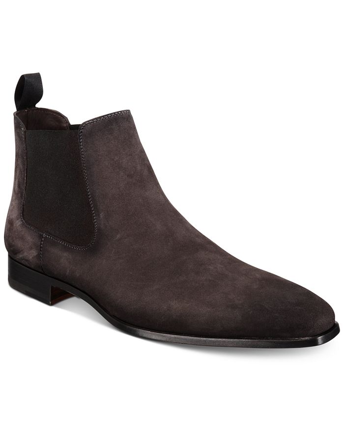 MASSIMO EMPORIO Size 10 Black Leather Ankle Chelsea Boots