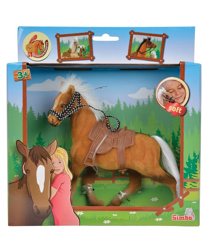 Simba Toys -Champion Beauty Horse With Saddles, Brown With White Mane ...