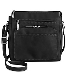 Nappa Leather Front Zip Crossbody, Created for Macy's