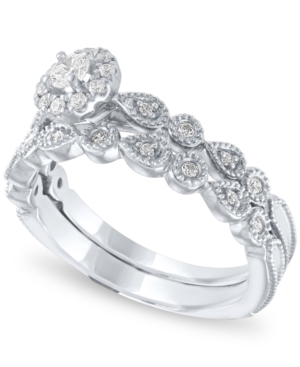 image of Diamond Halo Bridal Set (1/3 ct. t.w.) in 14k White Gold