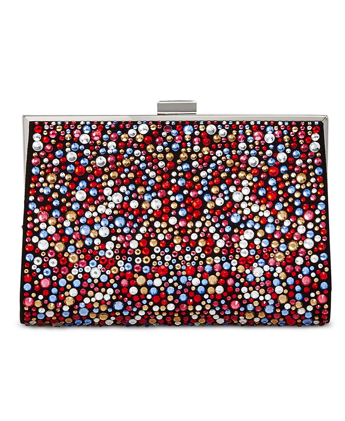 INC International Concepts I.N.C. Loryy Embellished Sparkle Clutch