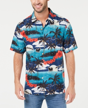 UPC 719260506978 product image for Tommy Bahama Men's Moonlight In Paradise Tropical-Print Silk Camp Shirt | upcitemdb.com